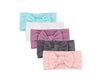 Parker Baby Girl Headbands - 5 Pack Of Cable Knit Nylon Bows For Girls -'Grace Set'