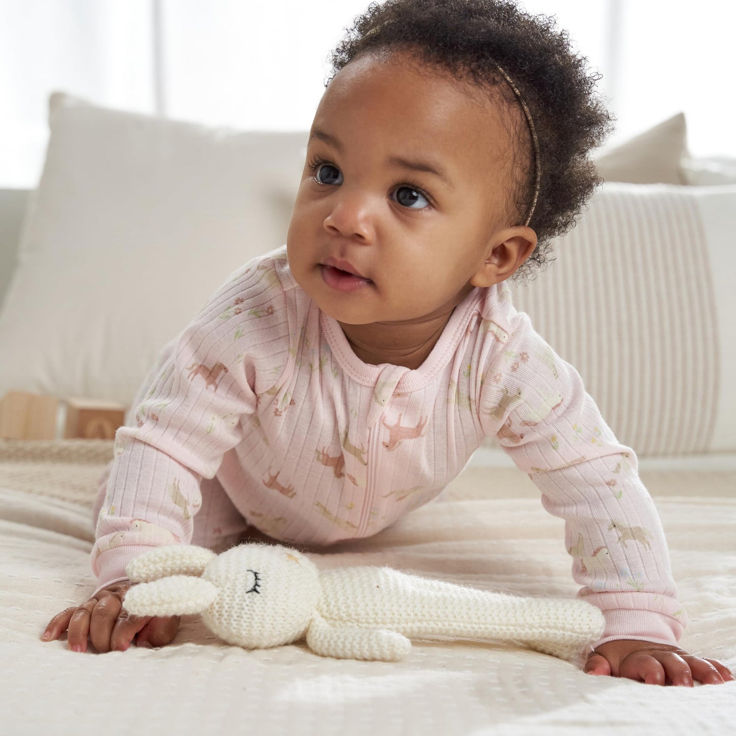 Gerber Baby Unisex 2-Pack 2-Way Zip Textured Sleep 'N Play, Ponies, 6-9 Months