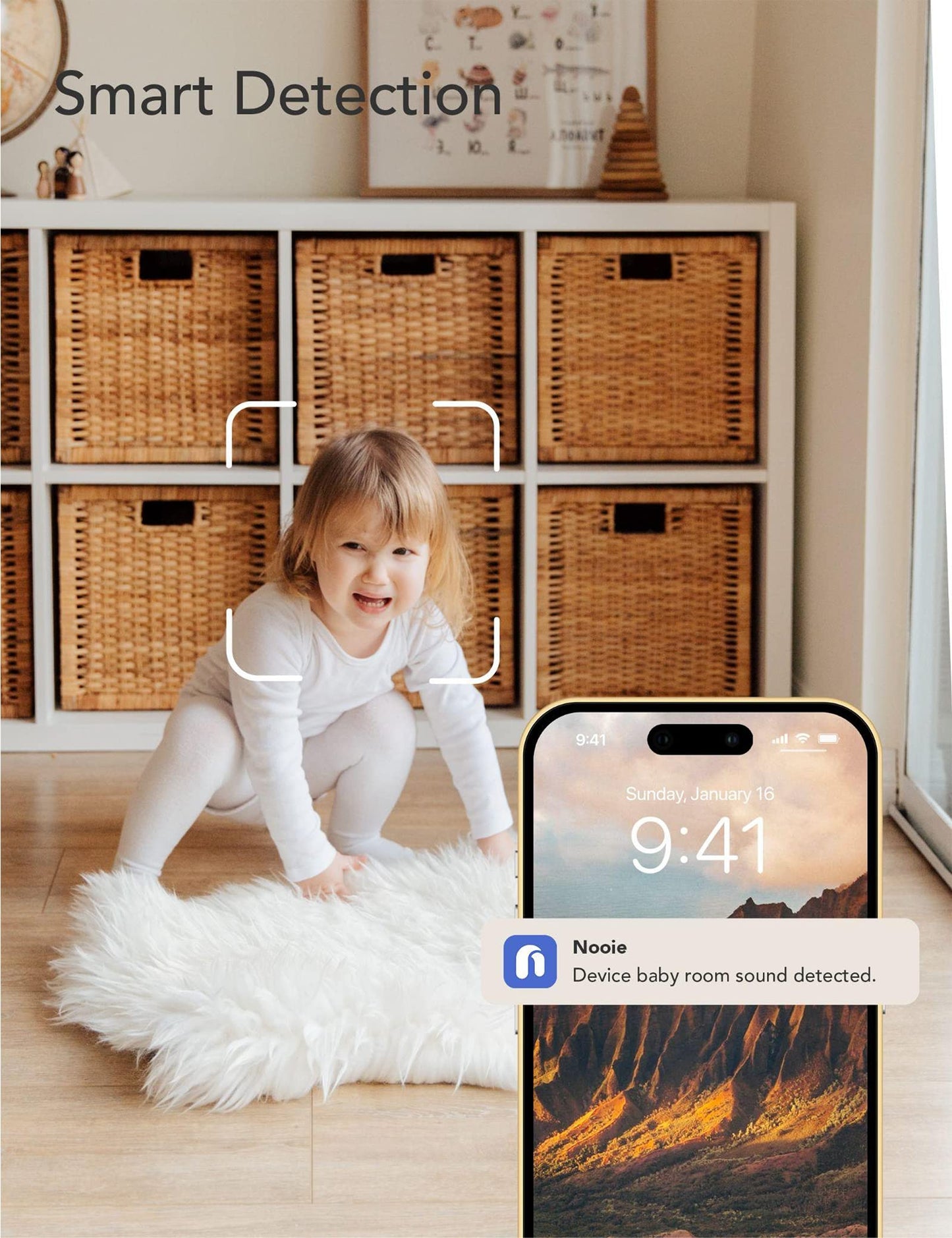 Nooie Baby Monitor 2 Pack, Baby Camera Monitor With Phone Access, Video Baby Monitor Wifi Smartphone 2.4G, 1080P Hd Night Vision