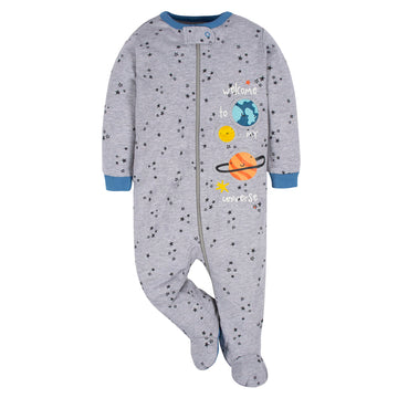 Gerber Baby Boy'S 4 Pack Sleep 'N Play Footie, Space, 6-9 Months