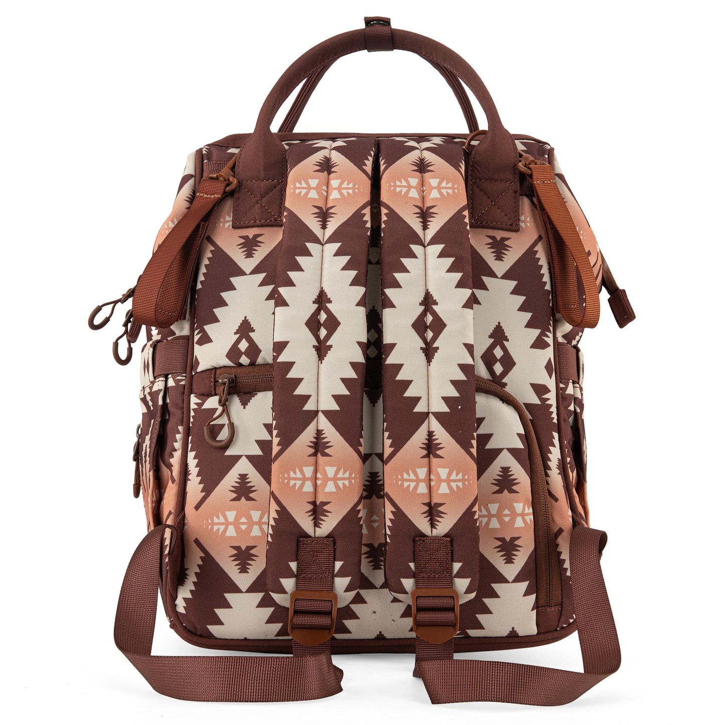 Wrangler Aztec Backpack Organized Daypack Travel Baby Bag With Stroller Strap And Side Bottle Pockets Wg2204-9110Br