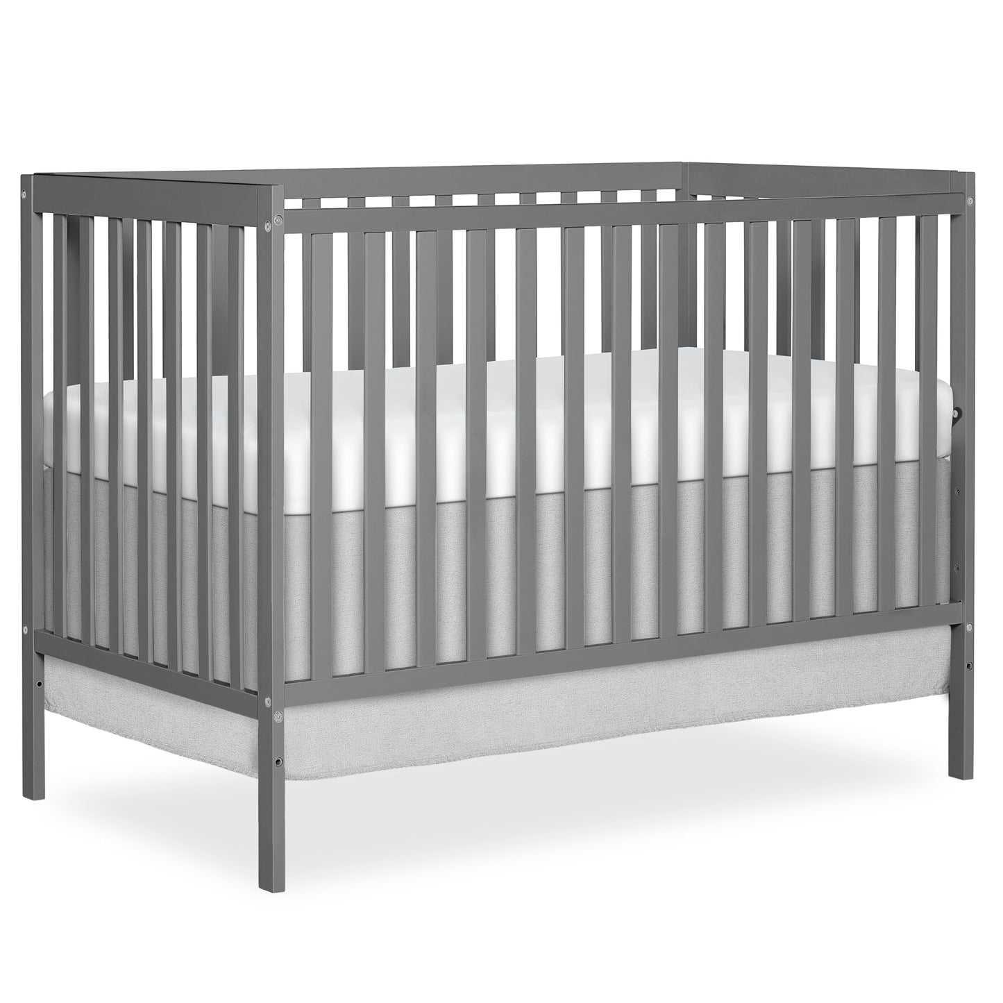 Dream On Me Synergy 5-in-1 Convertible Crib in Steel Grey, Greenguard Gold Certified