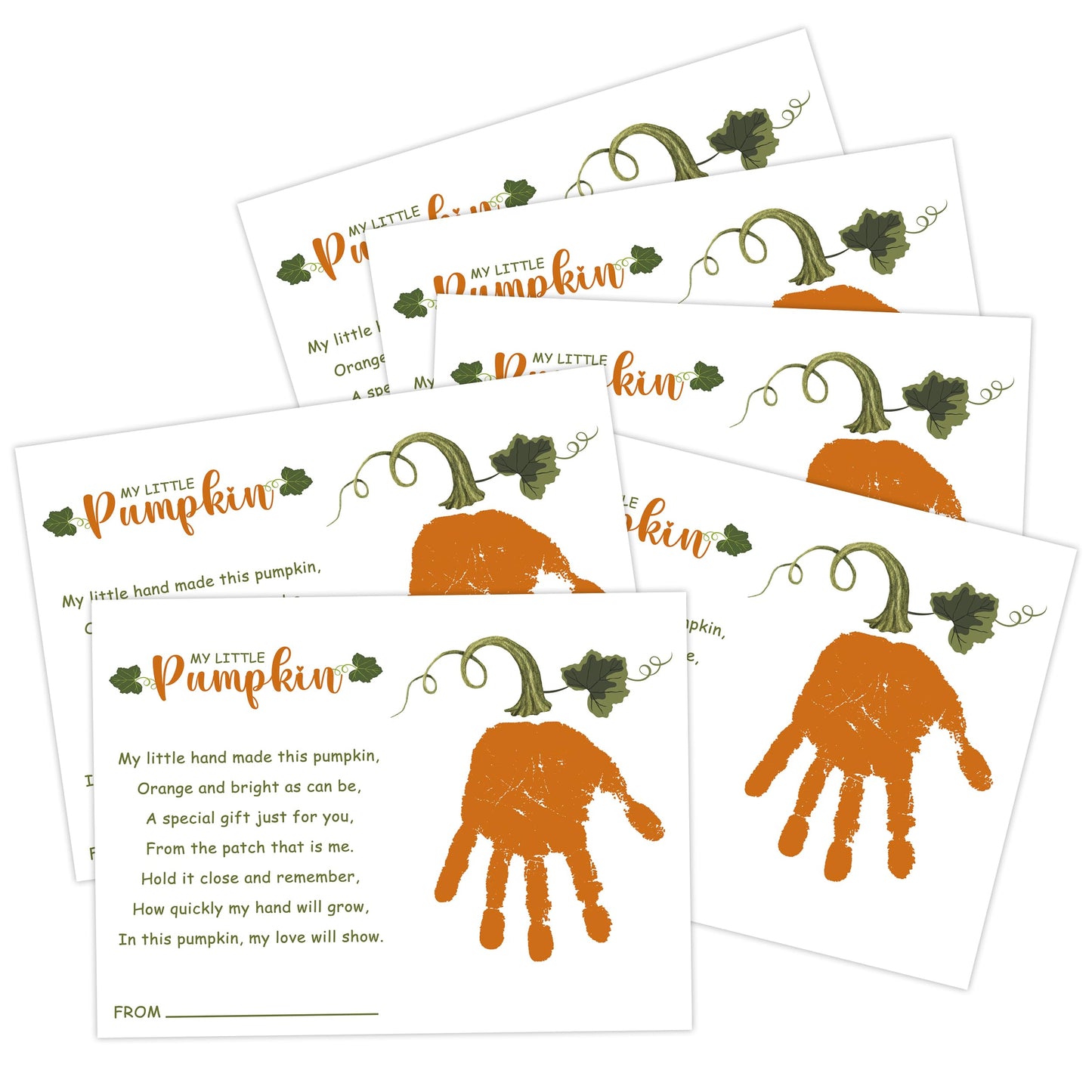 Pumpkin Baby Handprint and Footprint Kit, Bumpkins DIY Handprint Keepsake Art, Baby Keepsake, Newborn Hand and Footprint Kit, Fa
