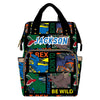 DIYKST Custom Diaper Bag with Name, Personalized Diaper Backpack for Mom/Women, Large Capacity Bag for Girls Boys (12)