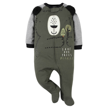 Gerber Baby Boys 2-Pack Sleep 'N Play Bear Green 6-9 Months
