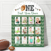 Football First Year Photo Board First Year Down Birthday Party Decorations Wooden Board 12 Monthly Milestone Picture Frame Sport