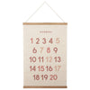Bon Et Beau 1624 Inch Embroidered Numbers Poster Framed With Wood Hanger - Dusty Pink Wall Decor For Girls Nursery, Bedroom, Pla
