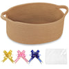 Comse Small Woven Basket With Gift Bags And Ribbons, Gift Basket Empty, Basket For Gifts, Cotton Rope Basket For Storage, Baby T