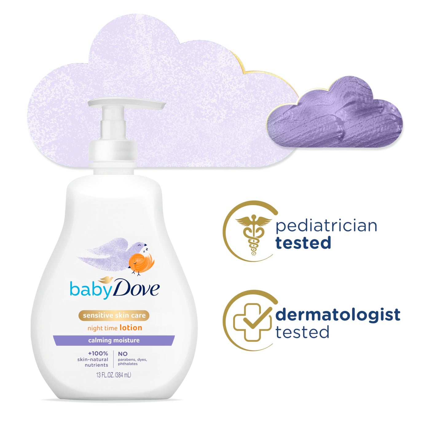 Baby Dove Sensitive Skin Care Baby Lotion For A Soothing Scented Lotion Calming Moisture Hypoallergenic And Dermatologist-Tested