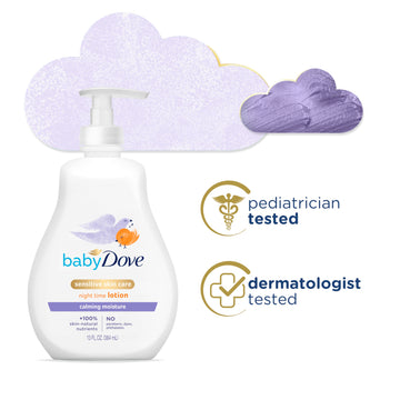 Baby Dove Sensitive Skin Care Baby Lotion For A Soothing Scented Lotion Calming Moisture Hypoallergenic And Dermatologist-Tested