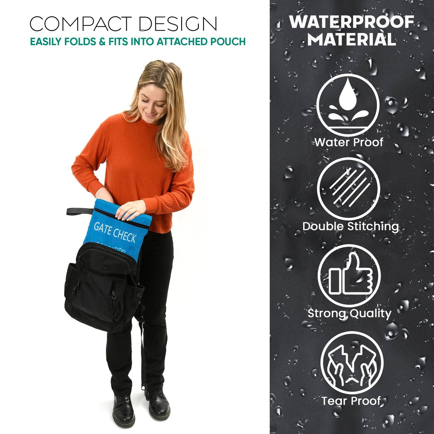 Reperkid Premium Booster Seat Travel Bag For Airplane - Compatible With Gb Pockit - Durable, Waterproof, Hand Bag Design - Airpo