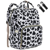 Yusudan Cow Print Diaper Bag Backpack for Baby Girls Boys, Waterproof Large Nappy Bags for Mom with Stroller Straps