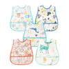R Horse 5Pcs Baby Toddler Bibs With Crumb Catcher Pocket & Snap Button Adjustable Waterproof Baby Feeding Bibs For Boys Girls 6-