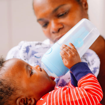 Popyum Blue Formula Making Baby Bottle Starter Set, 4 Bottles, 2X 5Oz Bottles With #1 Slow Flow Nipples + 2X 9Oz Bottles With #2