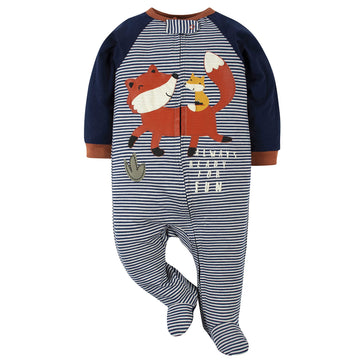 Gerber Baby Boys 2-Pack Sleep 'N Play Blue Fox 0-3 Months