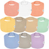 Diapersquad'S 10-Pack Baby Bibs For Drooling And Teething, Bibs For Boys, Baby Girl - Solid Cotton Baby Drool Bibs (Pastel Tradi
