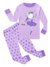Kikizye Little Girls Long Sleeve Pajama Sets 100% Cotton Dance Pjs Size 6