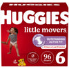 Huggies Size 6 Diapers, Little Movers Baby Diapers, Size 6 (35+ Lbs), 96 Ct (2 Packs Of 48)