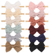 Jollybows 12Pcs Baby Headband Bows For Girls Newborn Soft Nylon Head Wraps Infant Headwrap Hair Accessories Toddler Kids