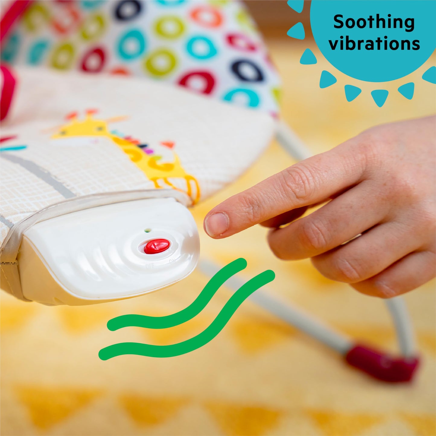 Bright Starts Portable Baby Bouncer Soothing Vibrations Infant Seat With Removable-Toy-Bar, 0-6 Months 6-20 Lbs (Playful Pinwhee