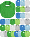 JaGely 30 Pack Baby Bibs Muslin Drool Bibs for Boys Girls Multicolor Adjustable Waterproof Newborn Teething and Drooling
