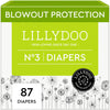 LILLYDOO Baby Diapers - Size 3 (13-22 lbs), Half-Monthly Supply (87 Count), Leak Protection, Skin-Friendly, Ultrasoft, Perfume-