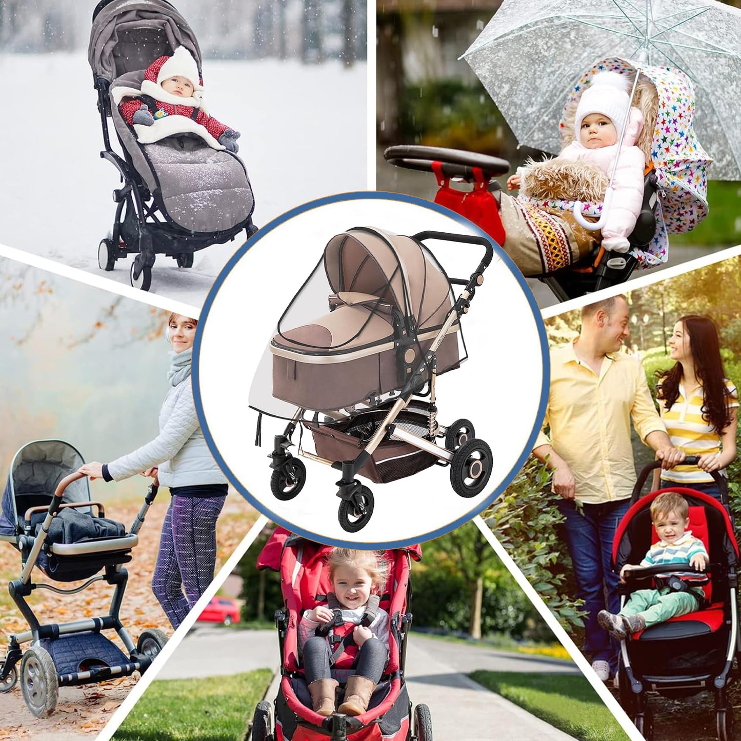Lfdlmj Baby Stroller Cover, Universal Winter Waterproof Rain Cover For Baby Stroller Protect Baby Stroller Cover Protect Form Ra
