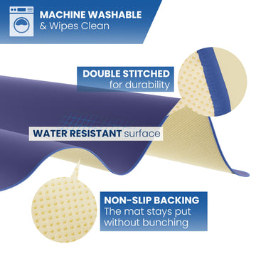 Monstermat Super Jumbo Splat Mat - 60 X 60 Extra Large Waterproof And Washable Protective Mess Mat For Floors And Tables D