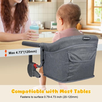 Hook On High Chair: Portable Fast Table Chair With Storage Bag, Clip On High Chairs For Babies And Toddlers, Foldable Baby Feedi