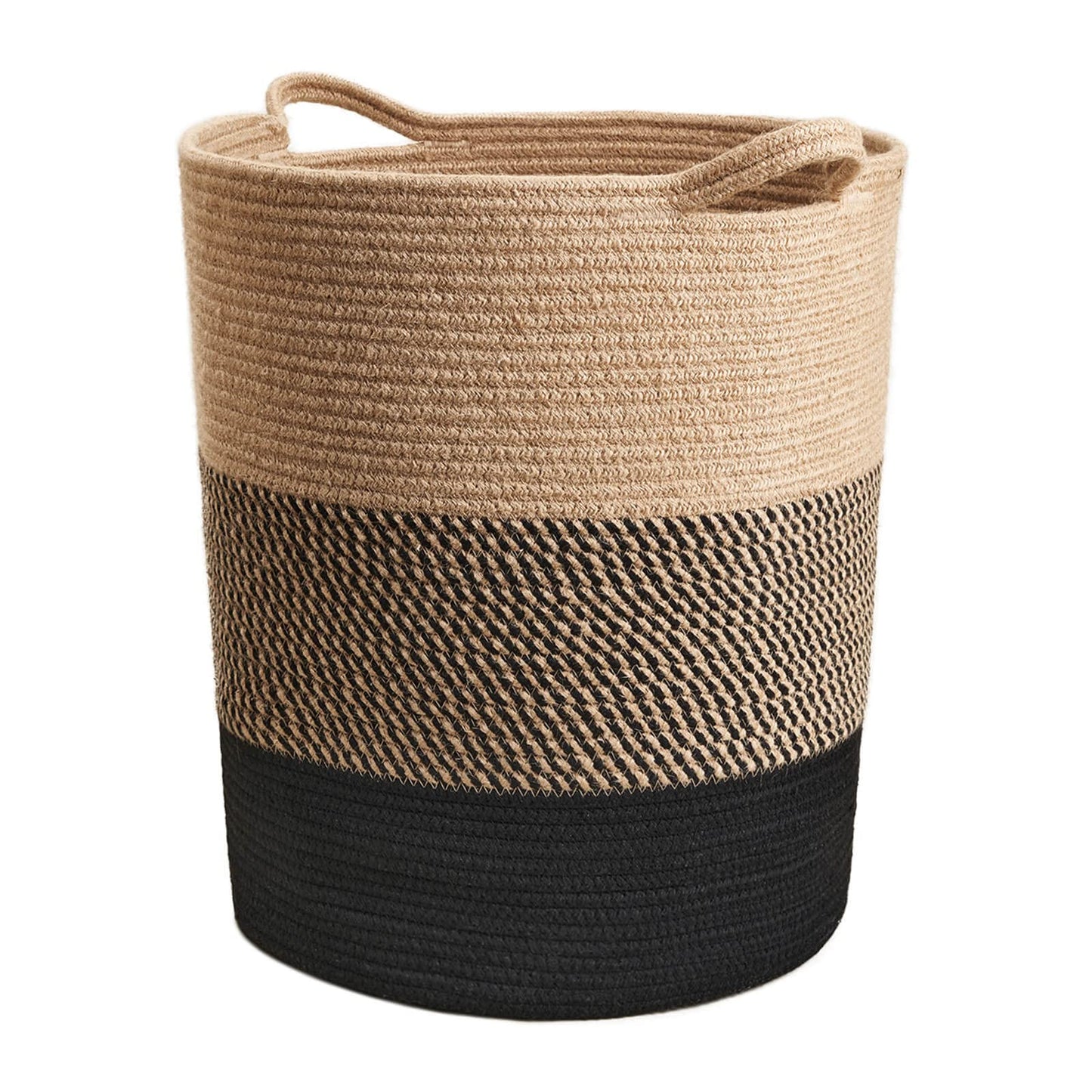 Indressme Large Jute Rope Basket - Tall Laundry Basket Hamper For Dirty Clothes Woven Jute Basket For Blanket In Living Room Toy