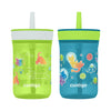 Contigo Kids Leighton Straw Tumbler With Spill-Proof Lid, 14 Oz., 2-Pack