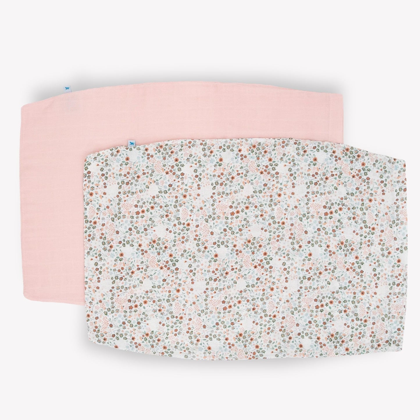 Little Unicorn Standard Pillowcase 2 Pack | Super Soft & Breathable Muslin Fabric | Snug Envelope Closure (Petal Press)