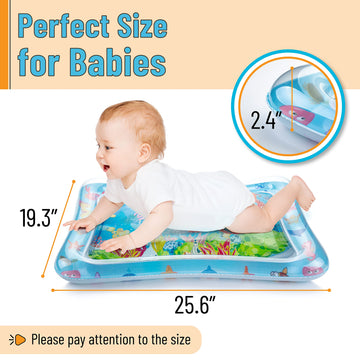 Mr. Pen Inflatable Tummy Time Mat For Babies, Infant Water Pad, Baby Mat For Floor Play