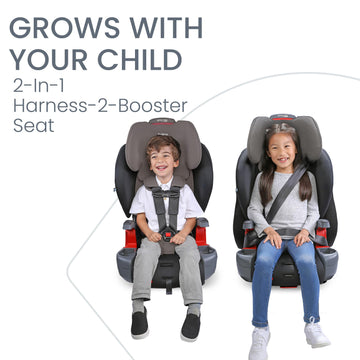 Britax Grow With You Clicktight Harness-2-Booster Car Seat, 2-In-1 High Back Booster, Gray Contour