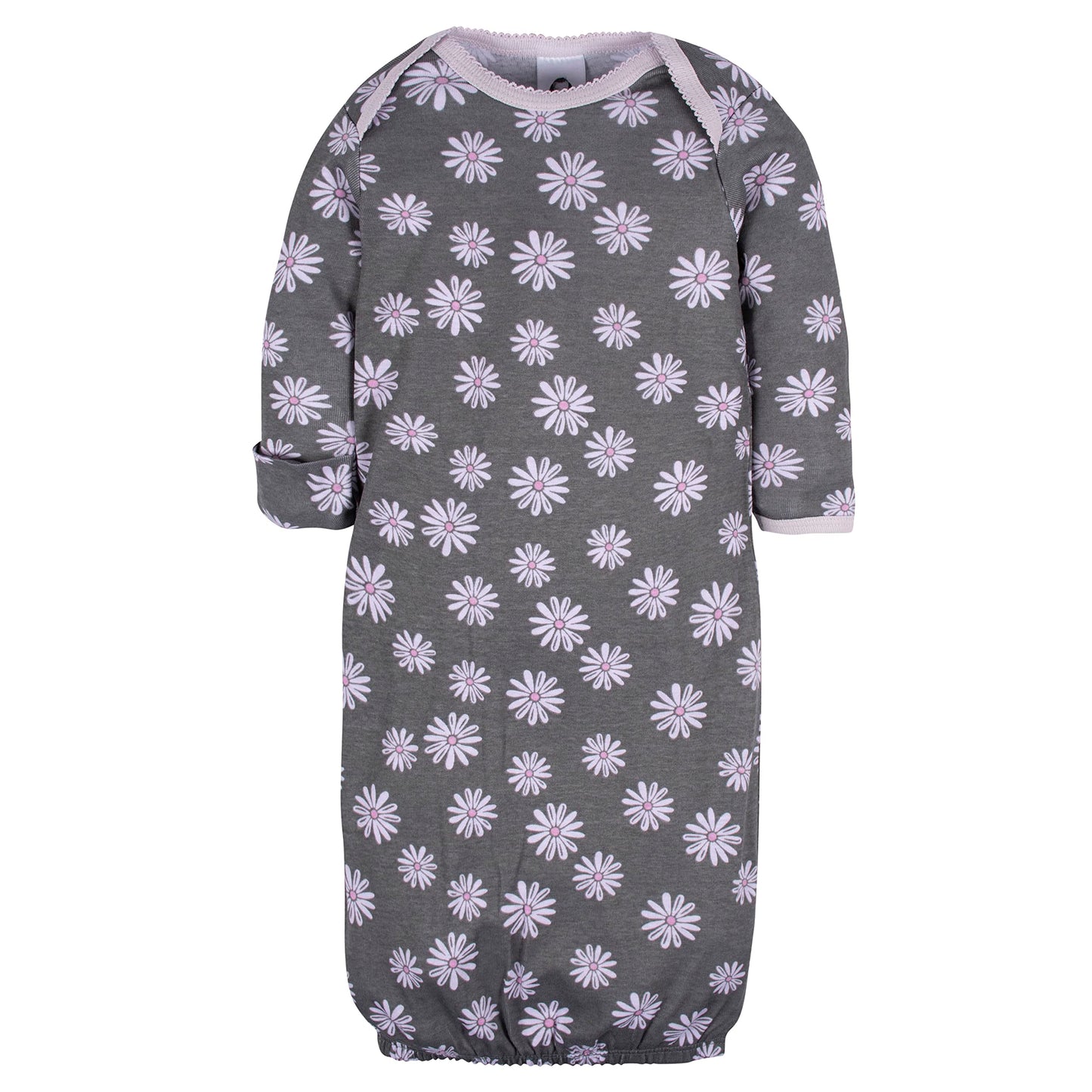 Gerber Unisex Baby Boy And Girls 4-Pack Sleeper Gown Lavender 0-6 Months
