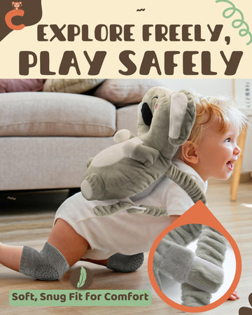 Baby Backpack Head Protection - Koala, Wide Size Cushion, Effective Baby Fall Back Head Protector Cushioning, Superior Head Prot