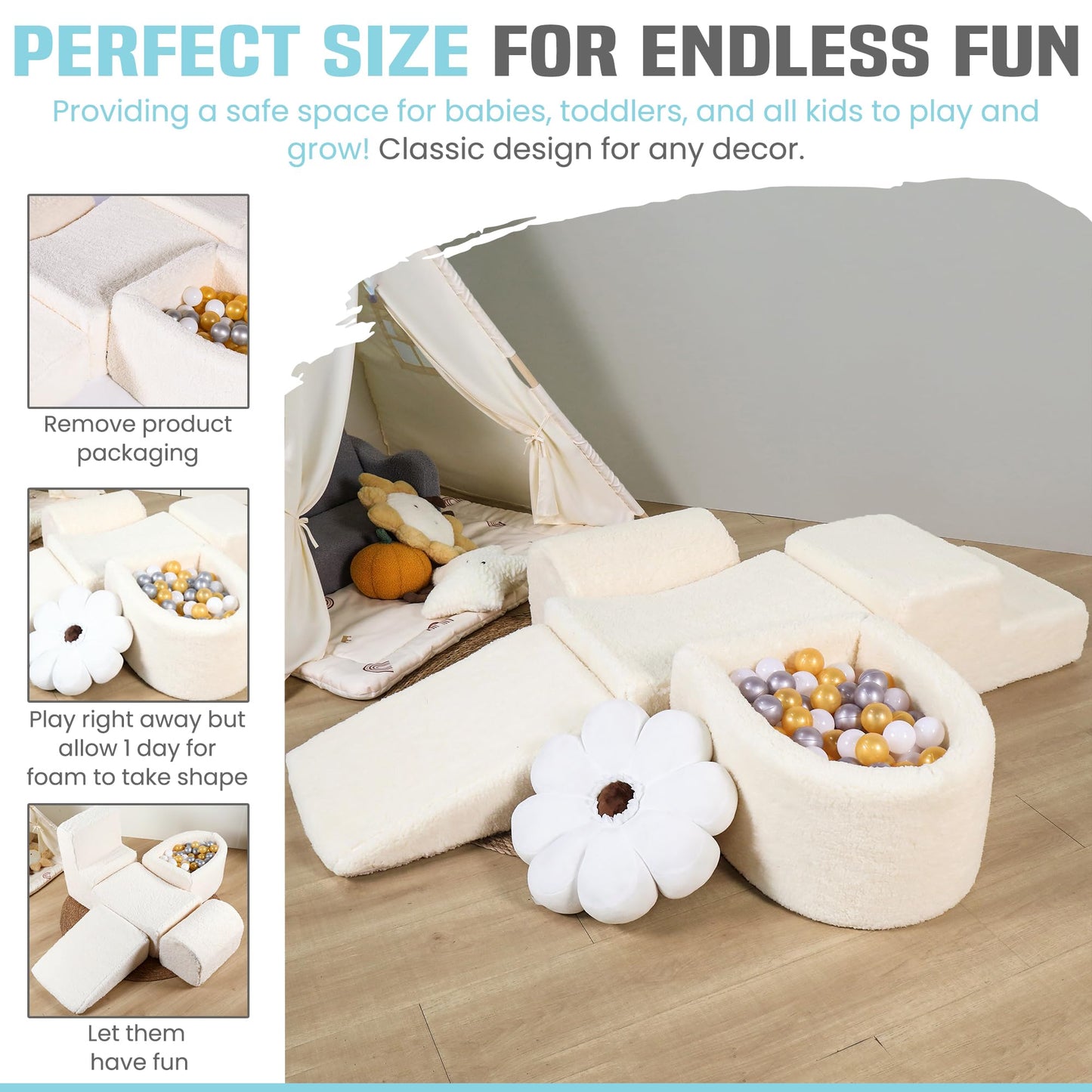 Zysmalat Foam Climbing Blocks - Climbing Toys For Toddlers 1-3 Inside - Soft Play Set For Babies - Indoor Activity Soft Playset