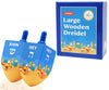 The Dreidel Company Extra Large Jerusalem Wood Dreidels, Let'S Play Dreidel The Hanukkah Game, Instructions Included (2-Pack)