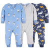 Gerber Baby Boys Flame Resistant Fleece Footless Pajamas 3-Pack And Toddler Sleepers, Dogs/Dinos, 4T Us