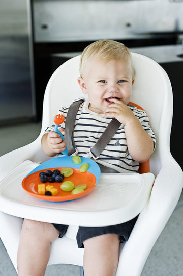 Boon Spill Catcher Baby Bowl, Blue/Orange