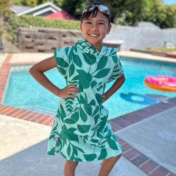 Cor Surf Poncho Changing Towel Robe With Hood And Front Pocket For Kids, Doubles Up As Beach Towel And Blanket - Kailua