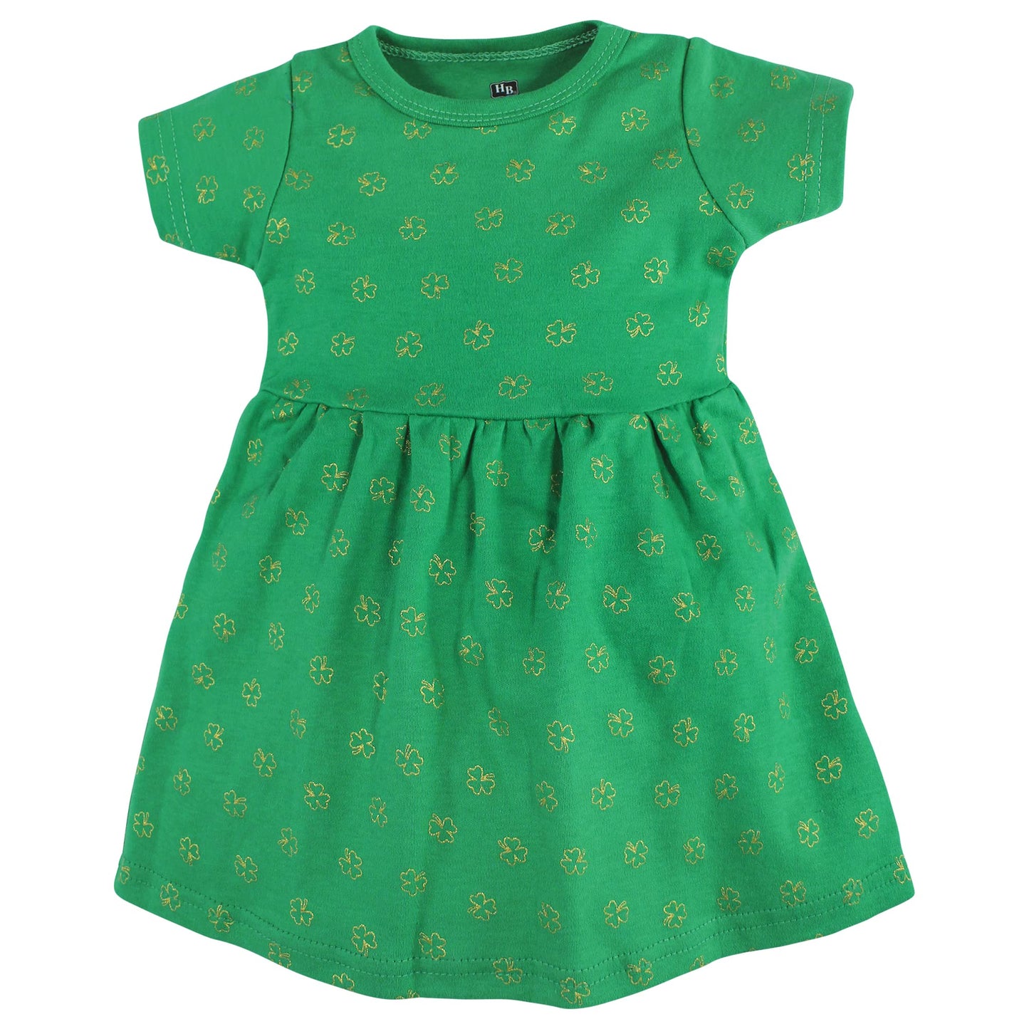 Hudson Baby Girls' Cotton Dresses, Shamrocks, 3-6 Months