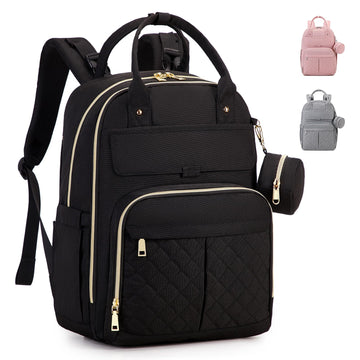 Moonbaby Diaper Bag Backpack, Baby Diaper Bags With Portable Changing Pad And Pacifier Case, Multifunctional Travel Diaper Backp