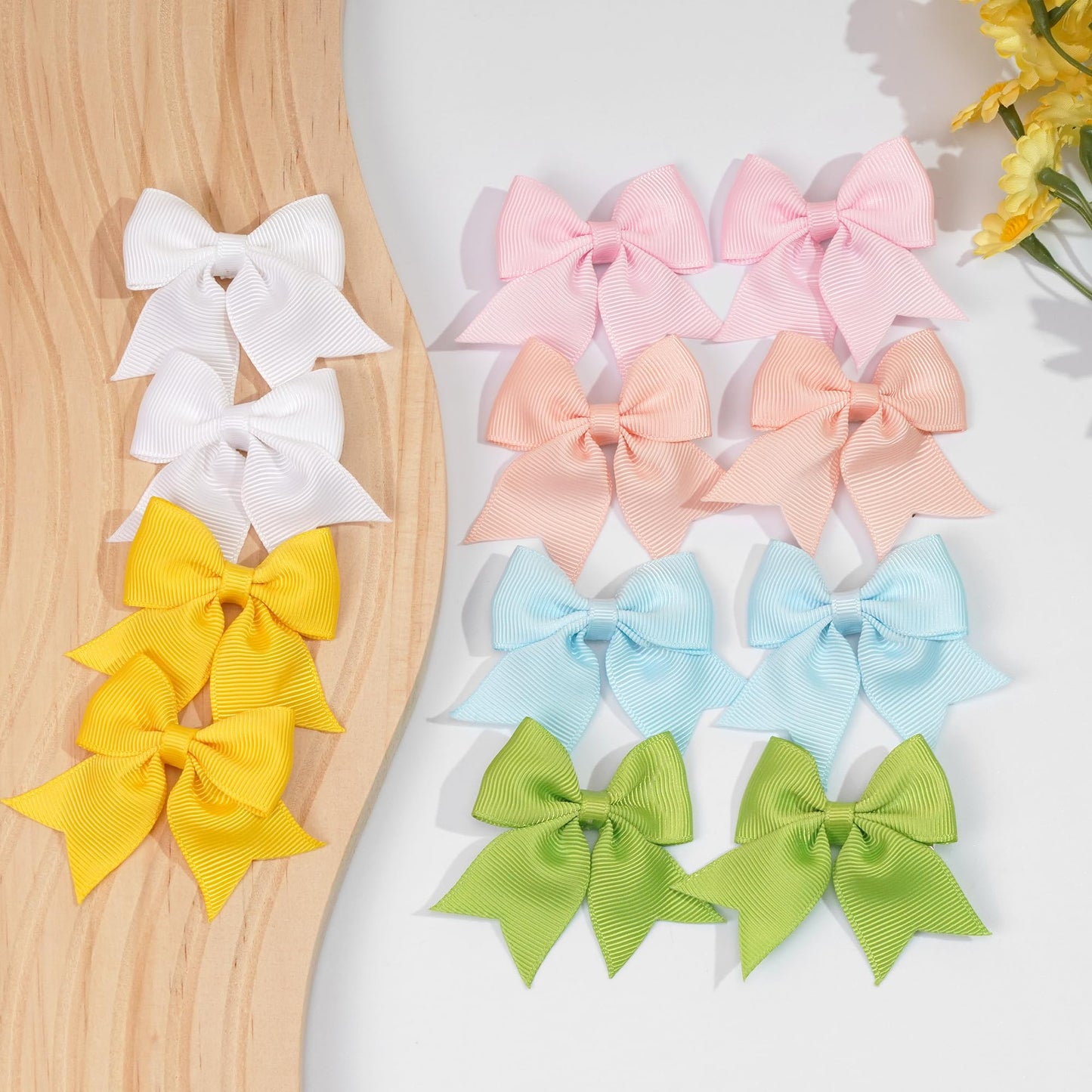 C Llot 20Pcs 2.36 Inch Hair Bows For Girls Grosgrain Ribbon Toddler Hair Bows Alligator Clips For Baby Girls Kids Infants Back