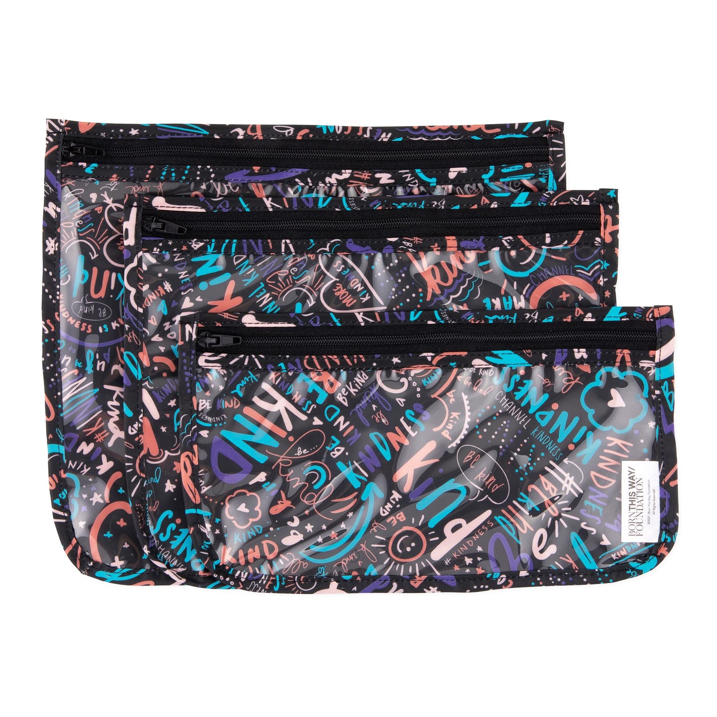 Bumkins Travel Bag, Toiletry, Baby, TSA Approved Pouch, Zip Bag, Quart Size Compliant, Clear-Sided, Diaper Bag Organization, Mak