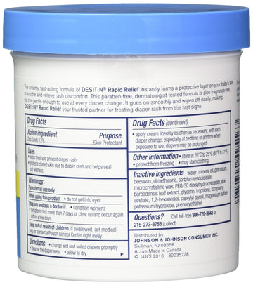 Desitin Rapid Relief Creamy Jar, 16-Ounce (Pack Of 4)