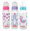 Nuby Standard Neck Tinted Bottle, 8 Ounce, 3 Pack - Pink, Purple, Aqua