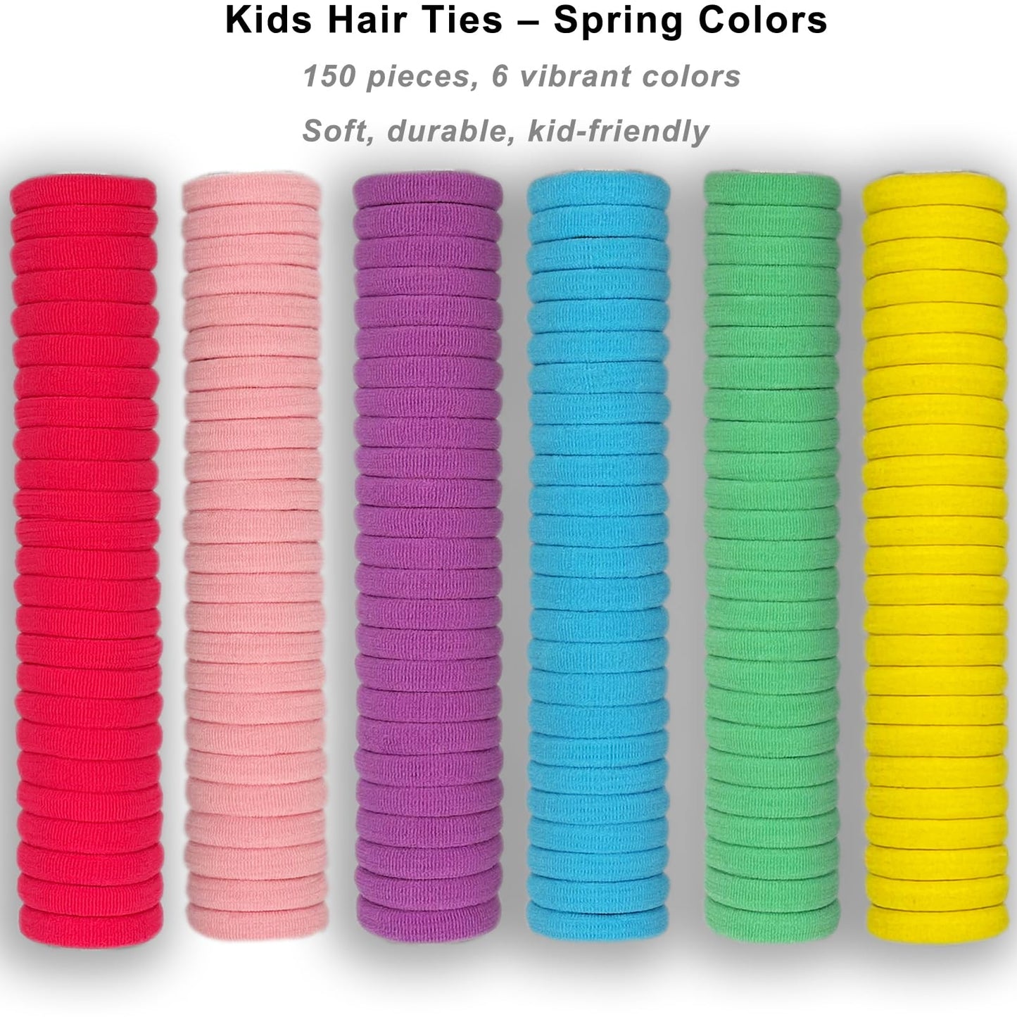 150Pcs Elastic Hair Ties, Seamless Hair Band, Ponytail Holder No Crease Damage, Cotton Bands, Hair Scrunchies For Thick Thin Hai