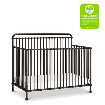 Namesake Winston 4-In-1 Convertible Metal Crib In Vintage Iron, Greenguard Gold Certified