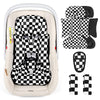 DILIMI Infant Car Seat Insert, Baby Car Seat Head Support with Removable Headrest, Adjustable Newborn Car Seat Cushion with3 Str
